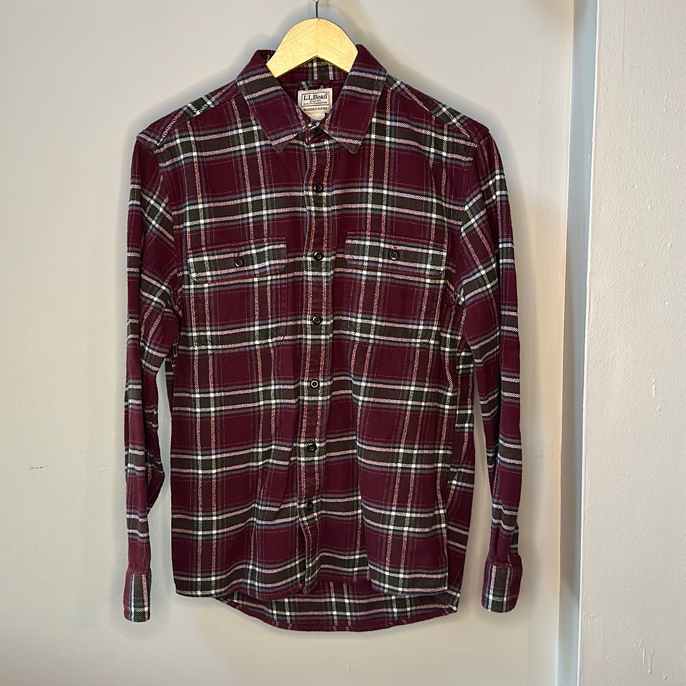 LL Bean Organic Flannel Slightly Fitted
